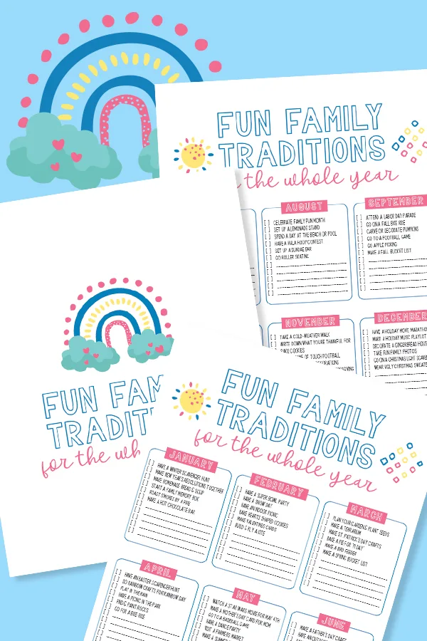 fun family tradition ideas printables