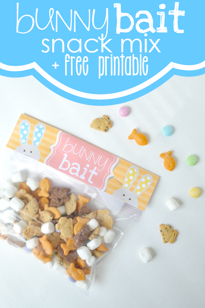 Bunny Bait Snack Mix + Free Treat Bag Topper Printable