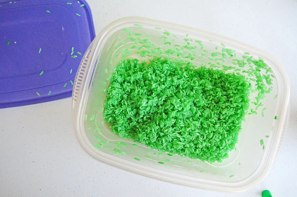 green colored rice in a bowl