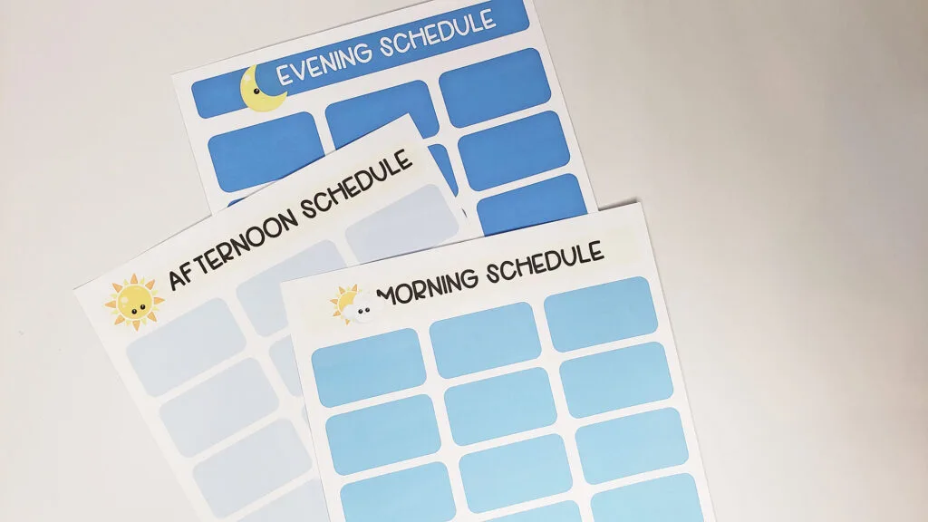 printable schedule for kids