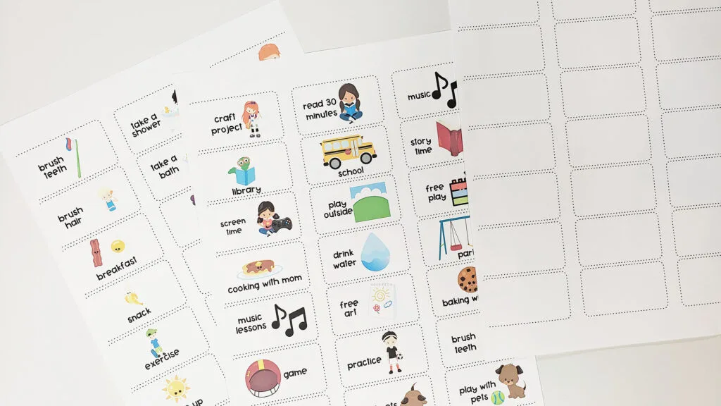 daily routine cards for kids