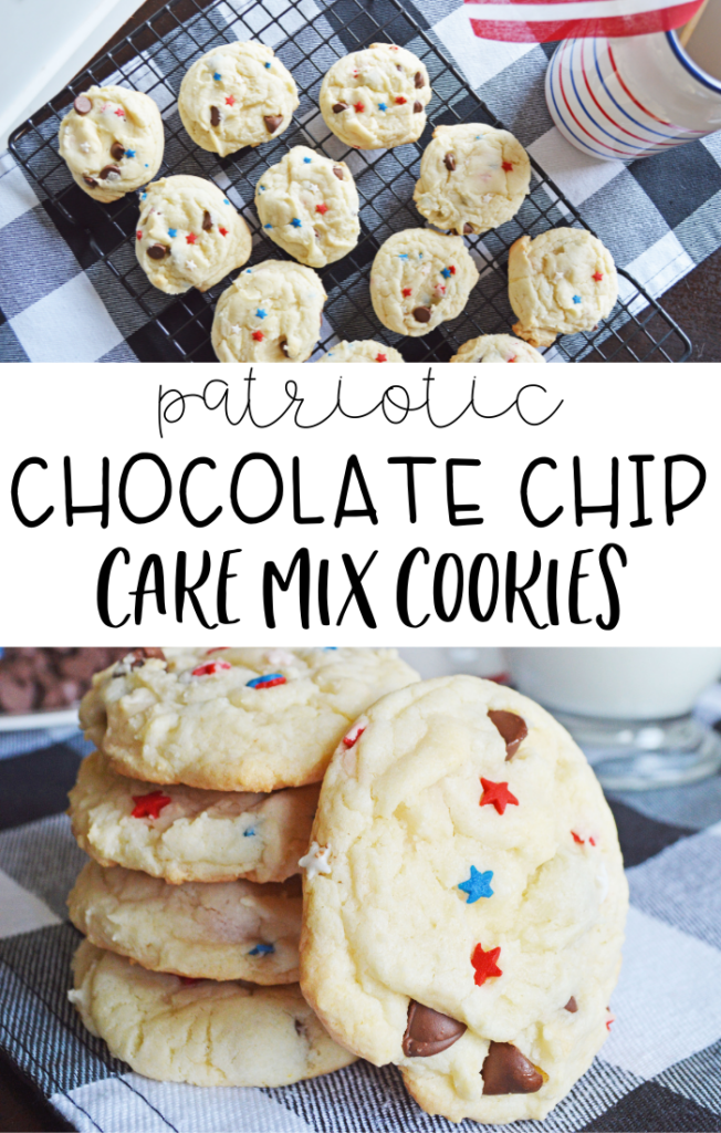 patriotic chocolate chip cake mix cookies