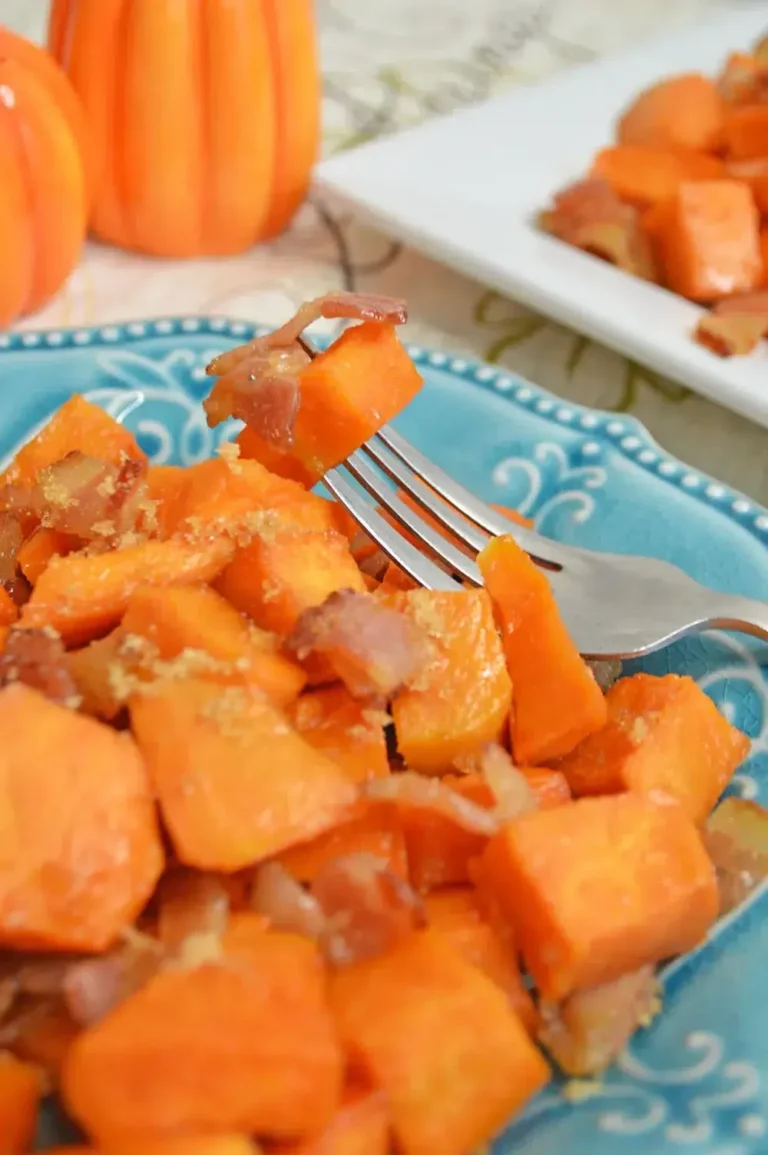 Roasted Sweet Potatoes with Bacon and Brown Sugar