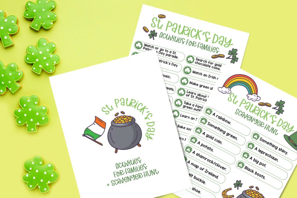 St. Patrick's Day Scavenger Hunt + Activities for Families