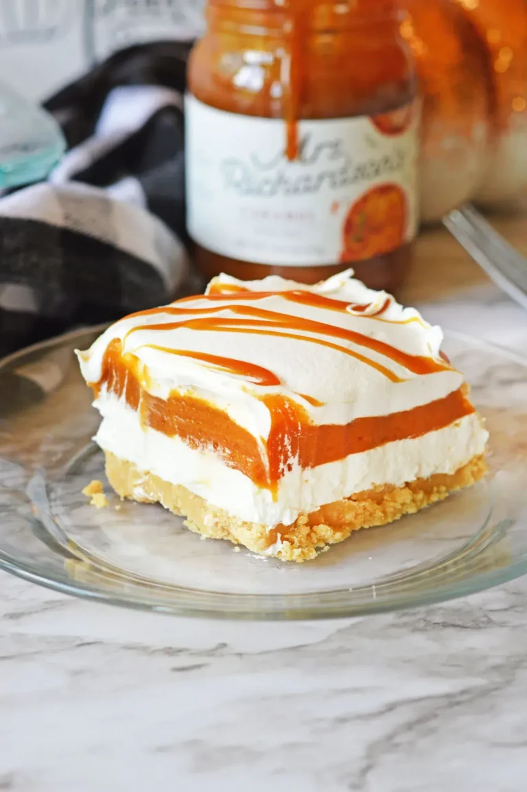 No Bake Pumpkin Lasagna Dessert