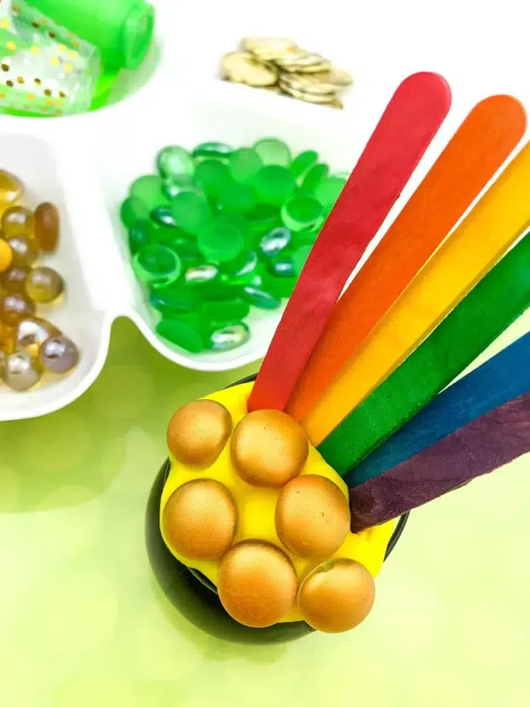 St. Patrick’s Day Playdough Tray