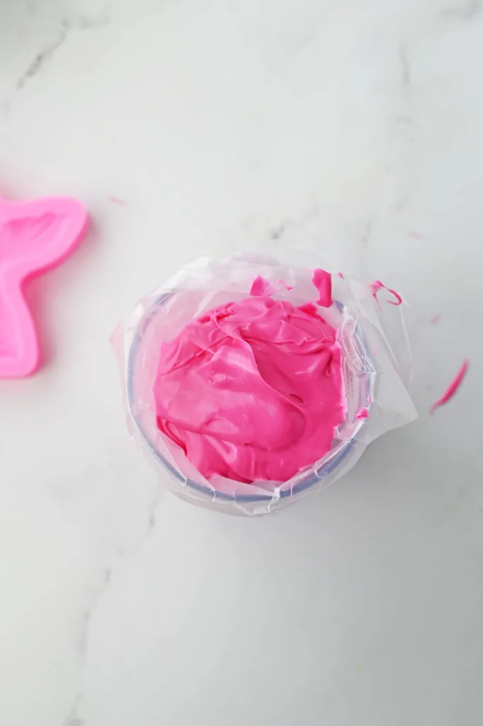 melted candy melts in a piping bag