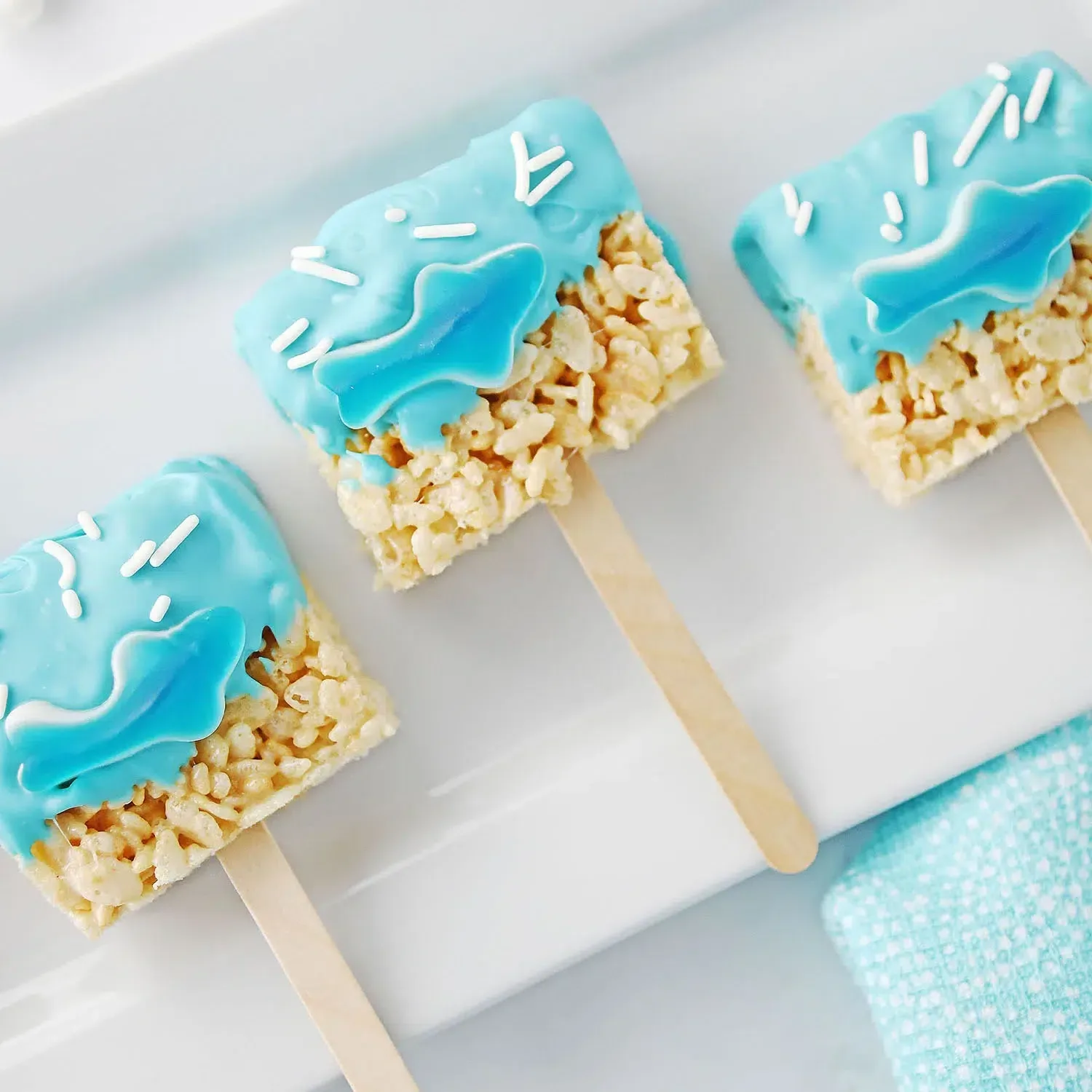 Shark Rice Krispie Treats