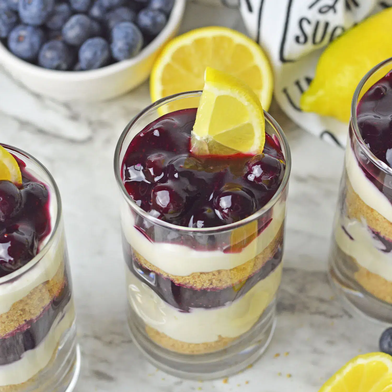 Lemon Blueberry Cheesecake Parfaits