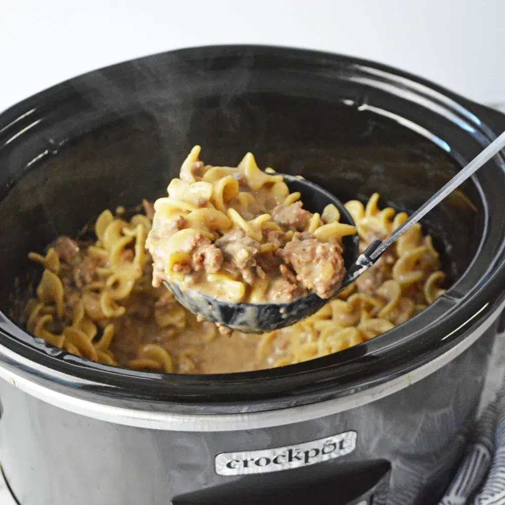 Crockpot Ground Beef Stroganoff